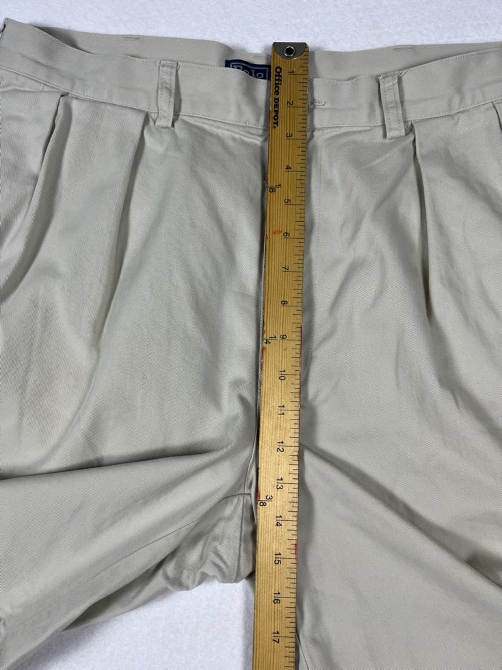 Vintage 90s Polo Ralph Lauren Tyler Shorts Mens Size 36 Khaki Chino - Picture 6 of 11